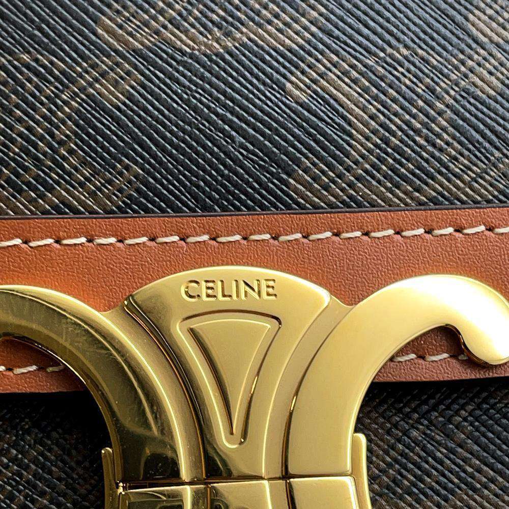 Celine Shoulder Bag Teen Triomphe Leather - Picture 6 of 10